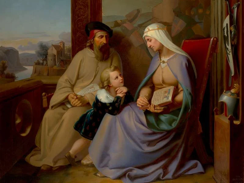 1807-Josef Vojtěch Hellich - San Venceslao riceve la sua educazione a Tetín - Galleria Nazionale di Praga